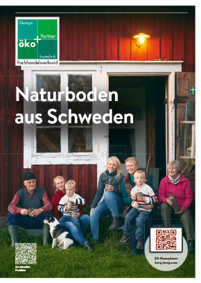 Titel der aktuellen ÖkoPlus-Broschüre von Berg und Berg mit vielen schönen Einrichtungsbeispielen zur Inspiration