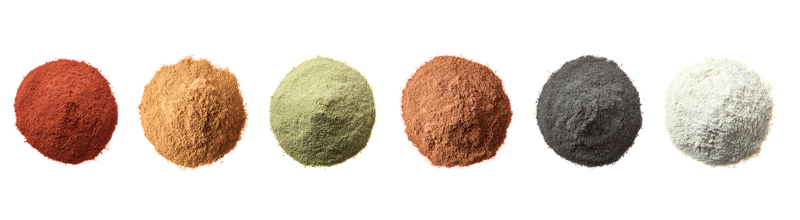 Die Grundfarben vom Yosima Lehm-Designputz stammen von natürlichen Tonerden